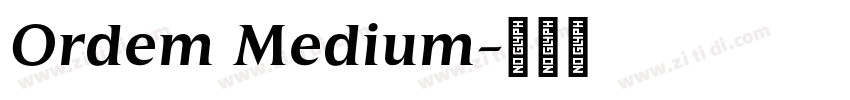 Ordem Medium字体转换